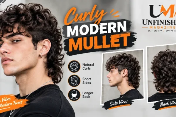 Curly Modern Mullet