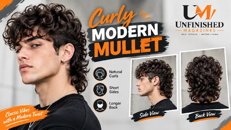 Curly Modern Mullet